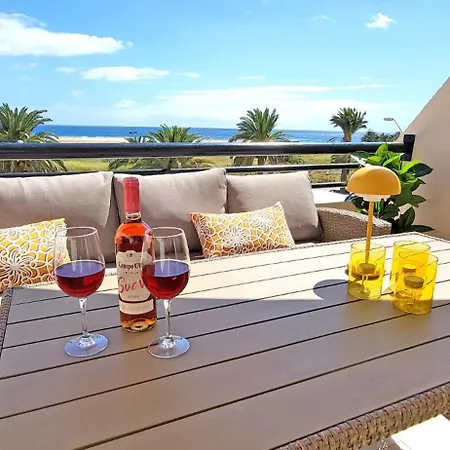Sol, Morro Jable, Meerblick, Klimaanlage, Pool Apartment